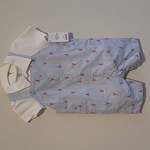 Carter's Lobster Romper with Polo Shirt